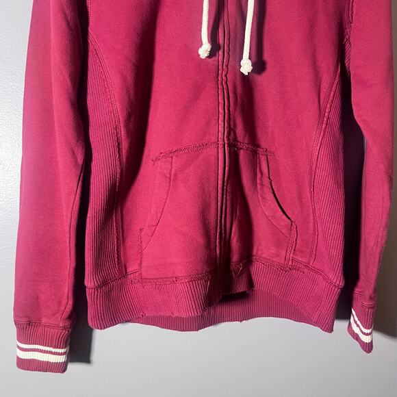 Mitchell & Ness Zip Up Hoodie Womens XL Red Distressed Wash Embroidered NWOT - Picture 9 of 10
